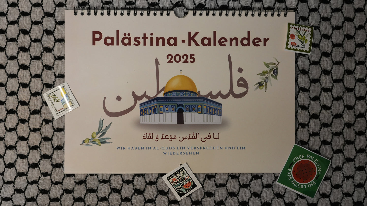 Palästina Kalender 2025 – Monatskalender im Querformat (A4)